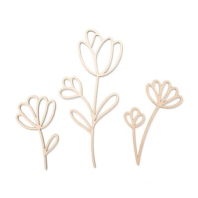 Tussen de bloemen - wanddeco Bij - trio 25x25  