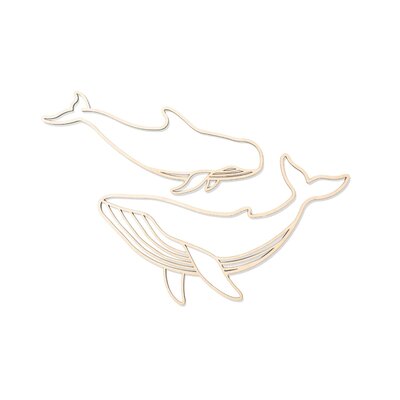 In de oceaan - wanddeco Walvis  - duo 25x25  