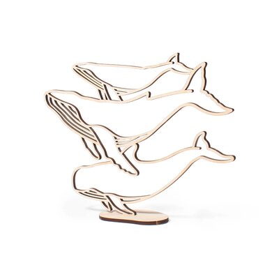 In de oceaan - Walvis - lijn 25x25