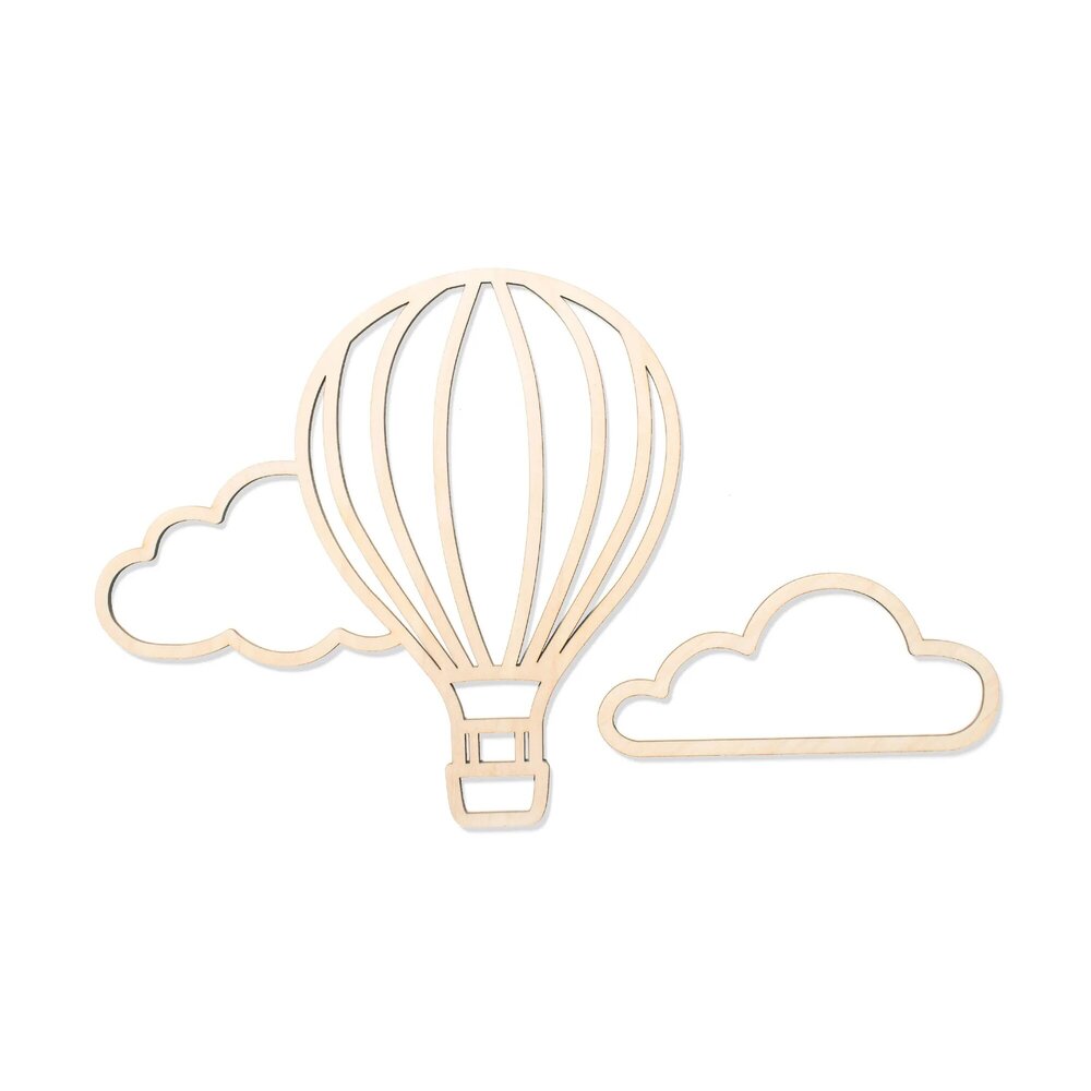 Boven de wolken - wanddeco Luchtballon - wolk 25x25  