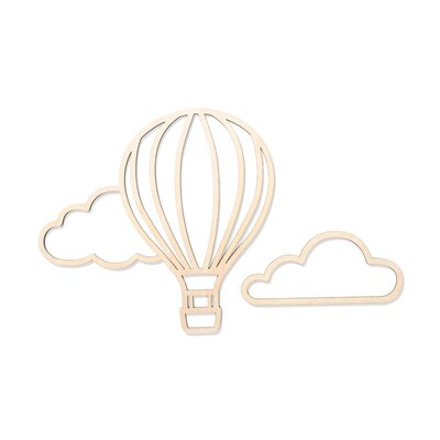 Boven de wolken - wanddeco Luchtballon - wolk 25x25  