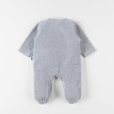 Pyjama in fluweel met olifantje Grijs gemêleerd
