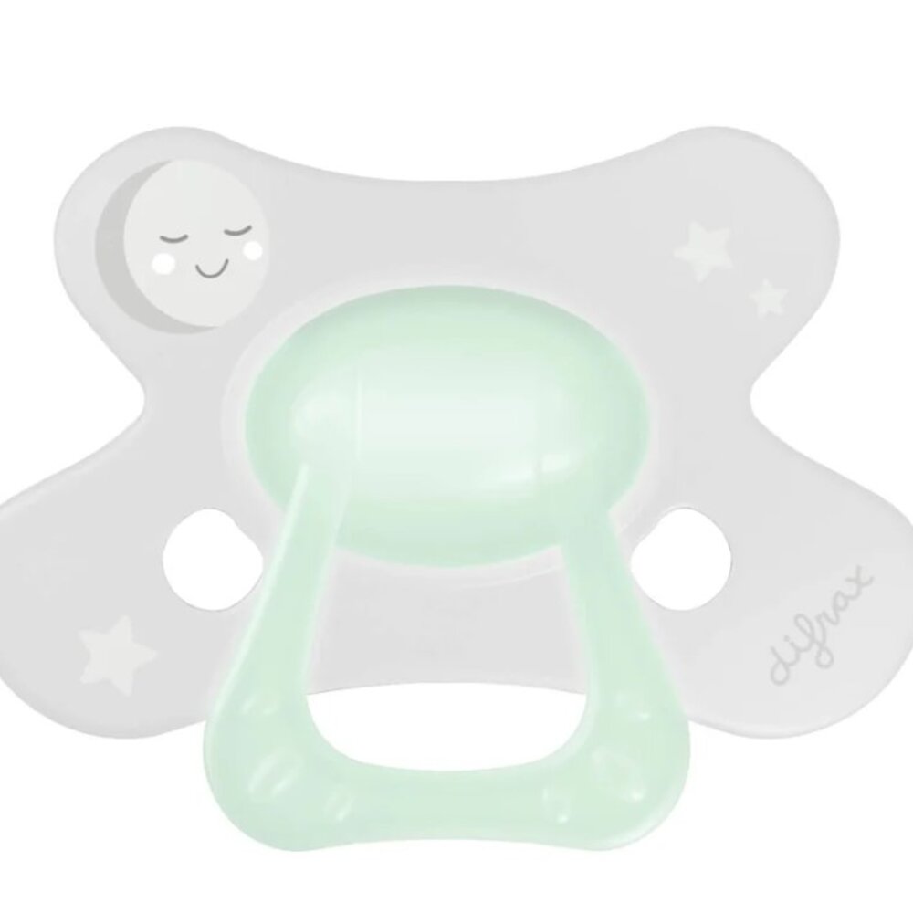 Fopspeen natural +6m nacht Wit