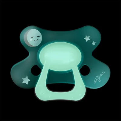 Fopspeen natural +6m nacht Wit