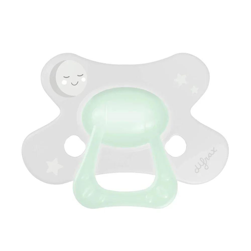 Fopspeen natural +6m nacht Wit