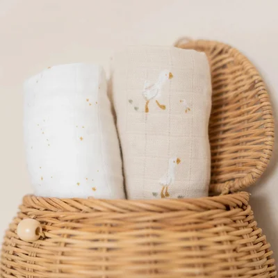 Swaddle doeken hydrofiel 70x70 2-pack Little Goose