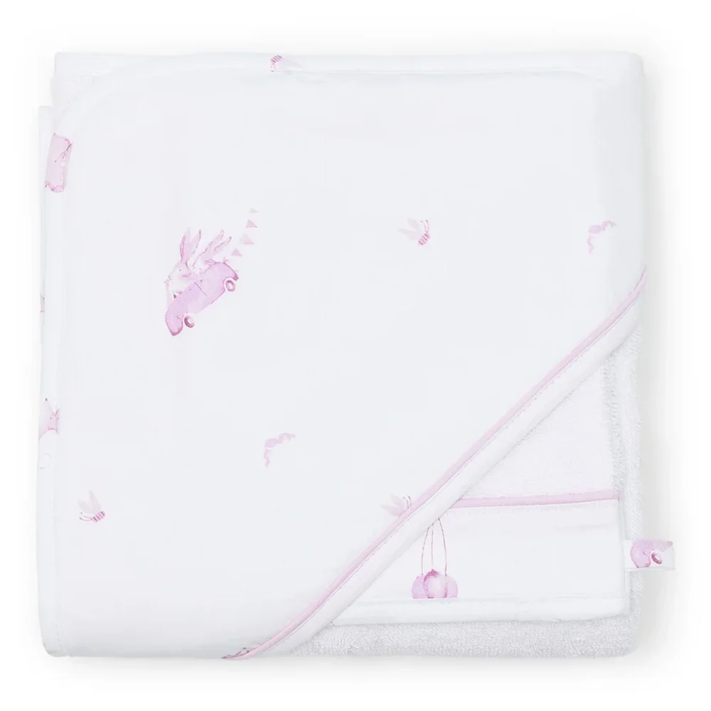 Badcape & washandje Dieren Pink Dreams