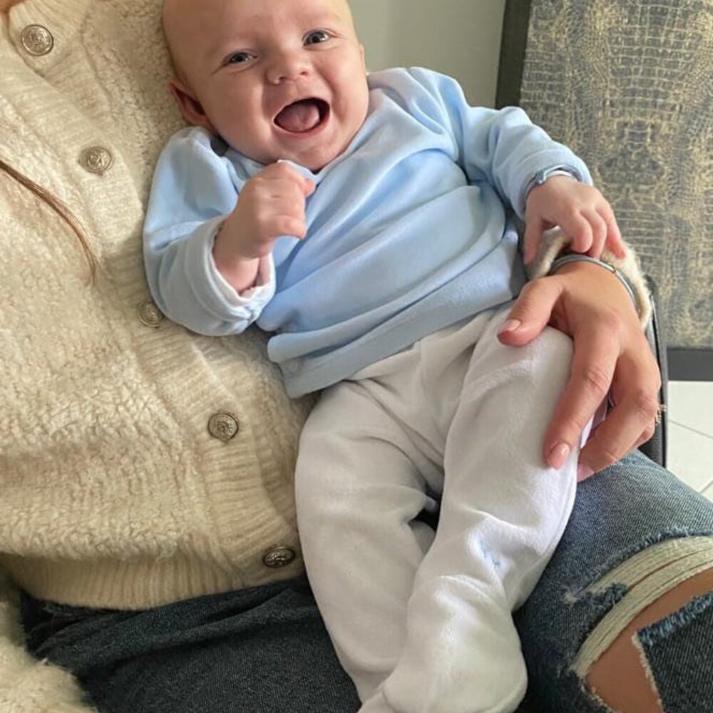 Comfy Velours Baby set Baby blue