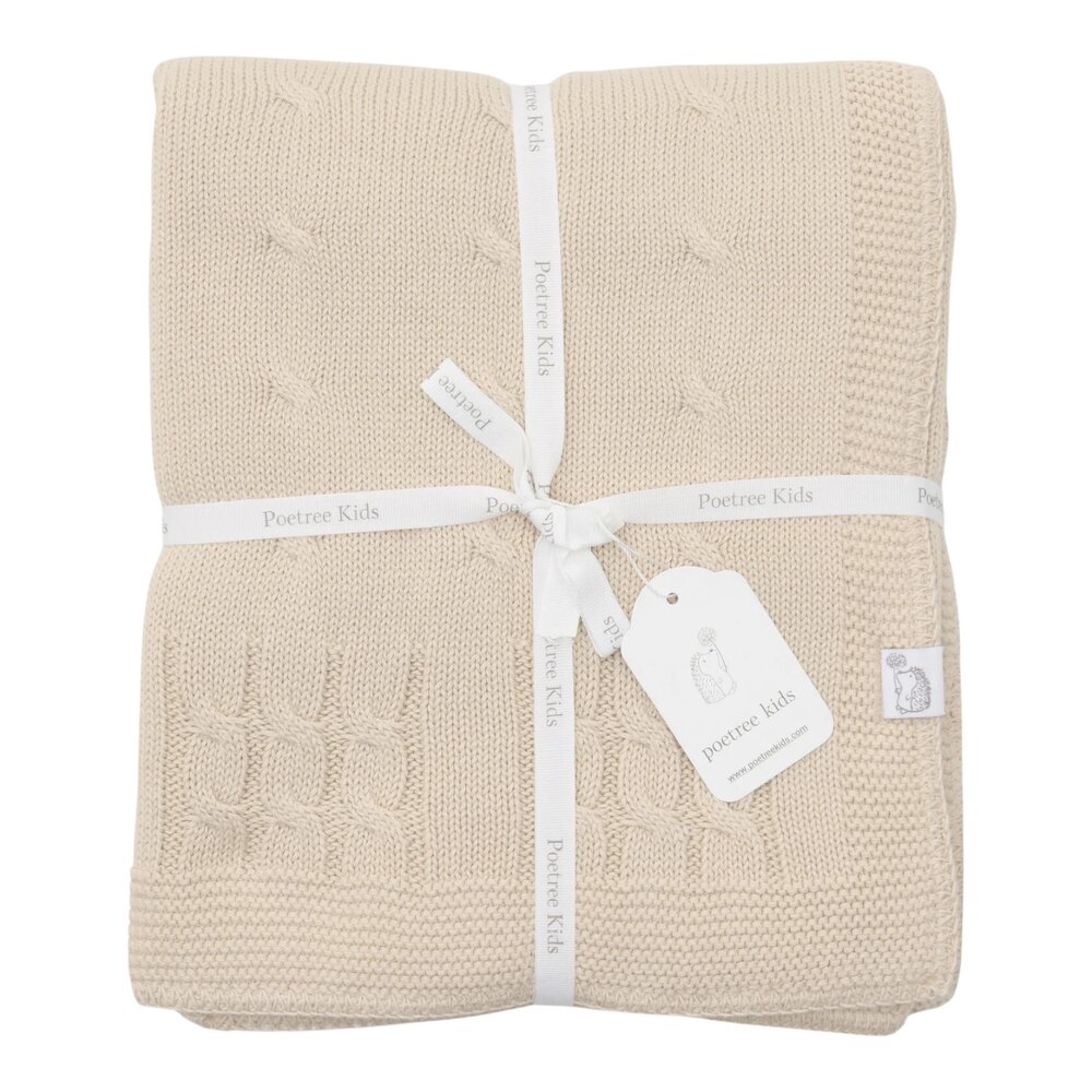 Gevoerde deken Chamonix (100x135cm) Beige