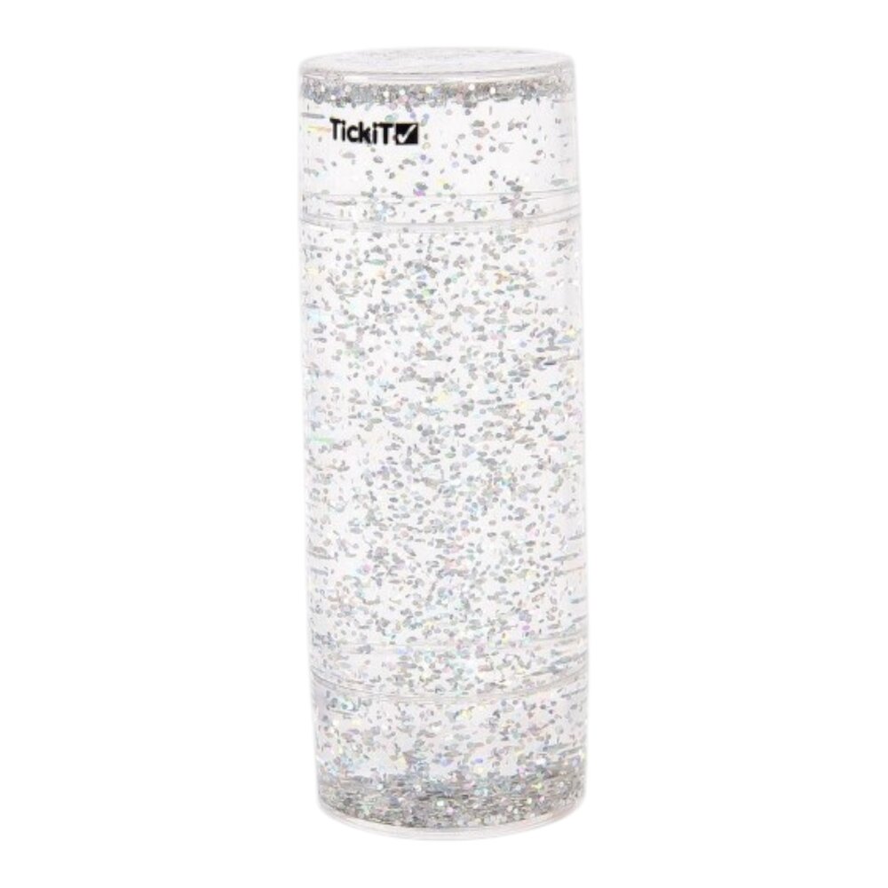 Doorschijnende Sensorische Glitter Storm Zilver