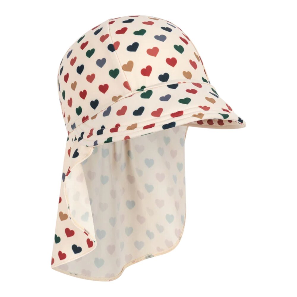 Manuca zonnehoed met ruffel Bon coeur color