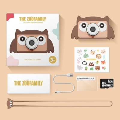 Digitale kindercamera - Zoo Friends owl