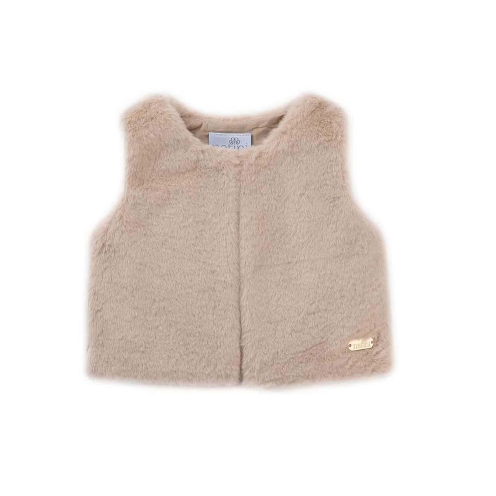 Gilet fur beige Beige