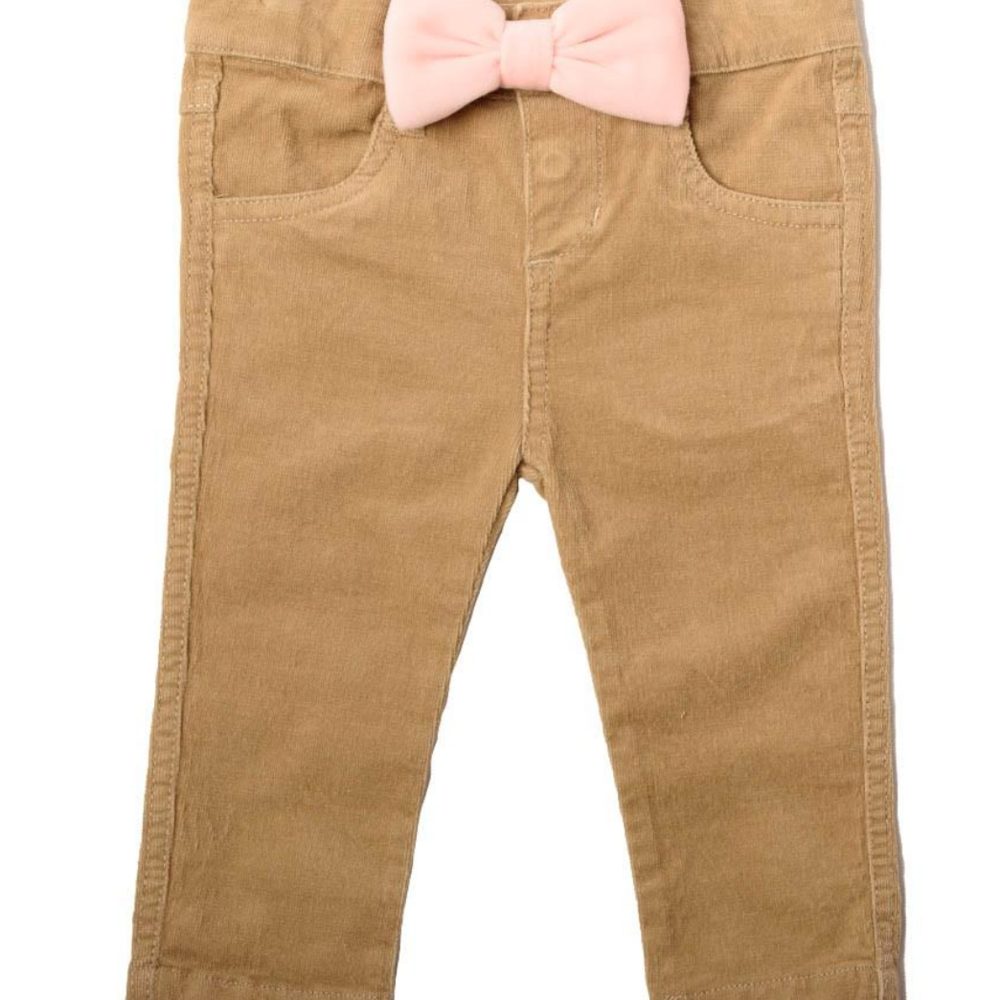 Broek floer beige met roze