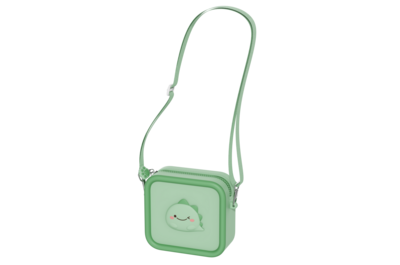 Siliconen tas Dino green