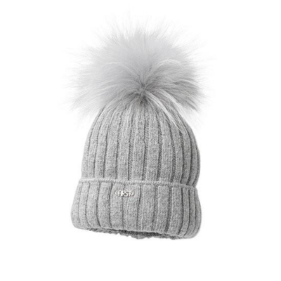Muts vero met pompon Grey