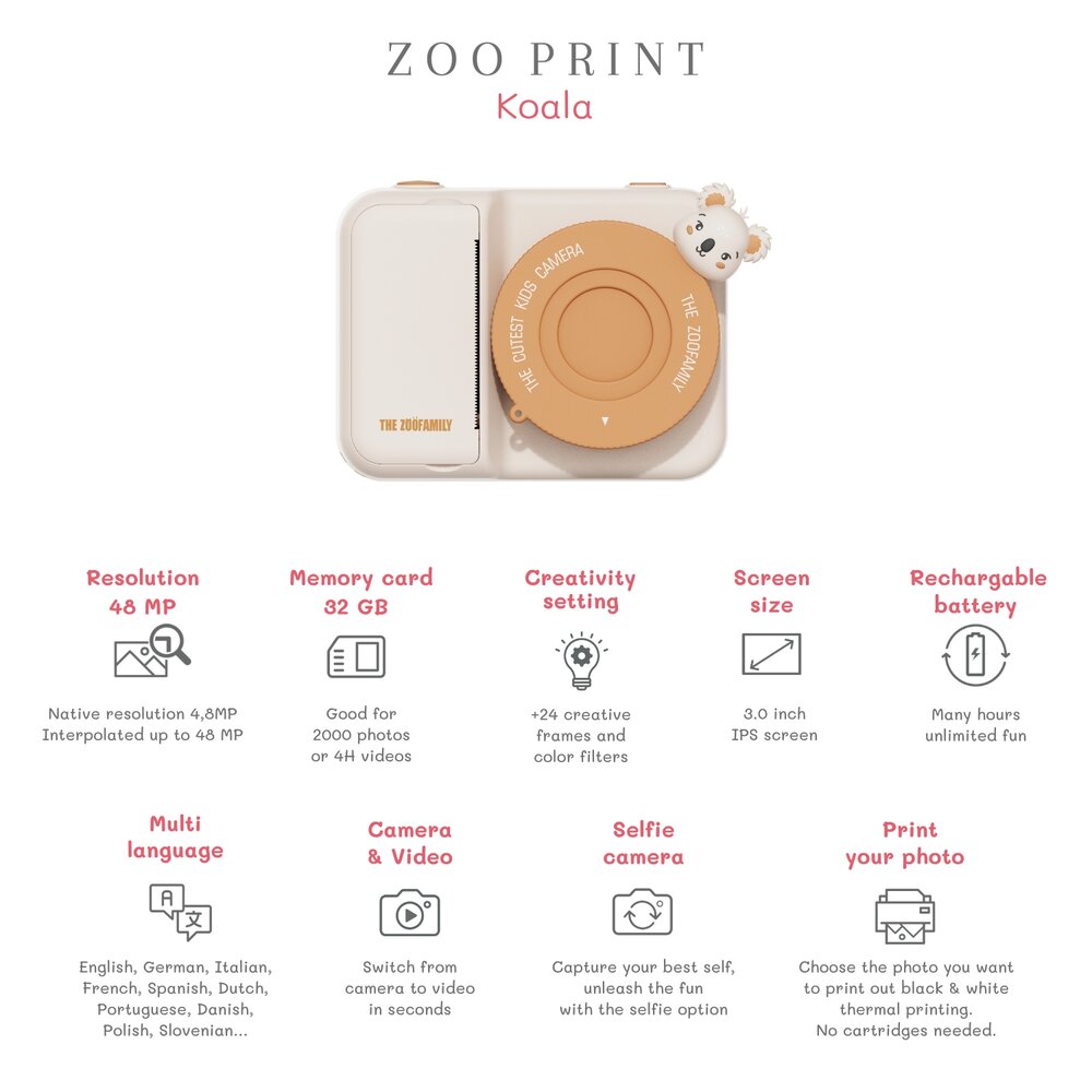 3-in-1 Instant print kindercamera Koala