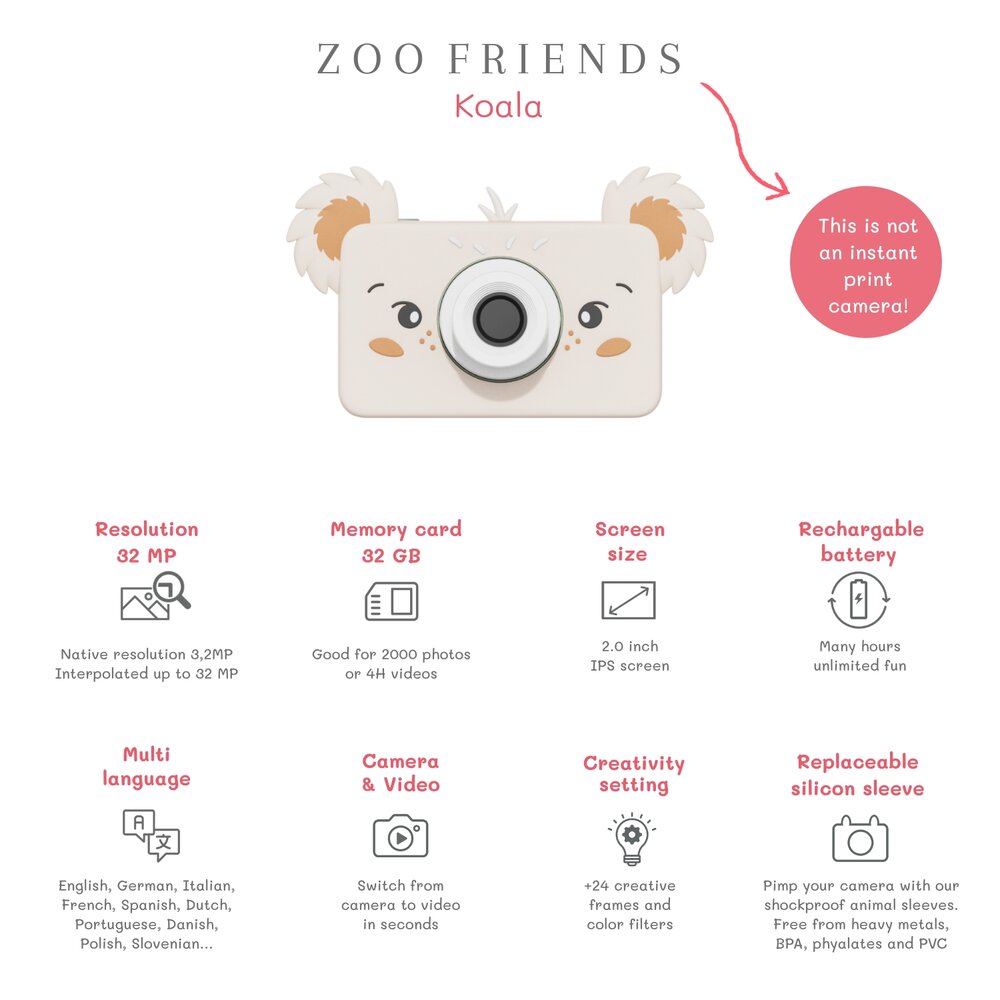Digitale kindercamera - Zoo Friends Koala