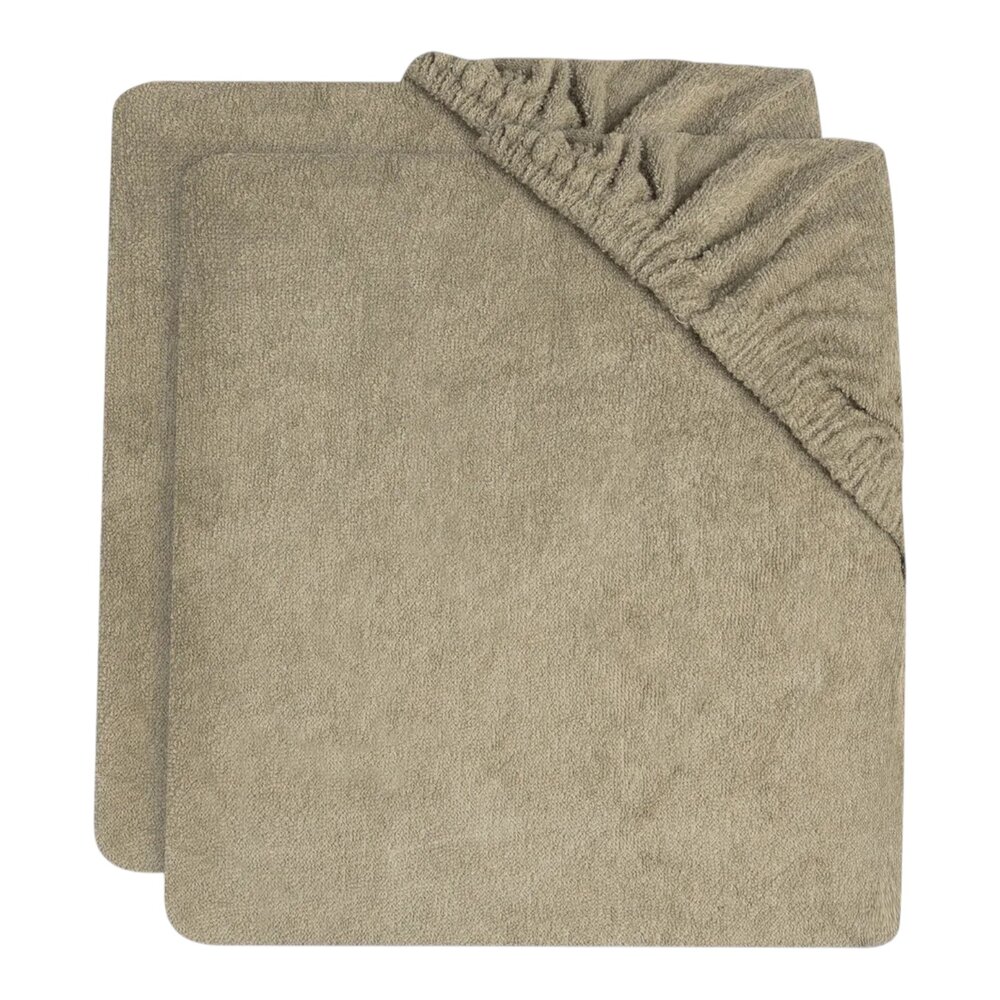 Aankleedkussenhoes Badstof 50x70cm - 2 Stuks Olive Green