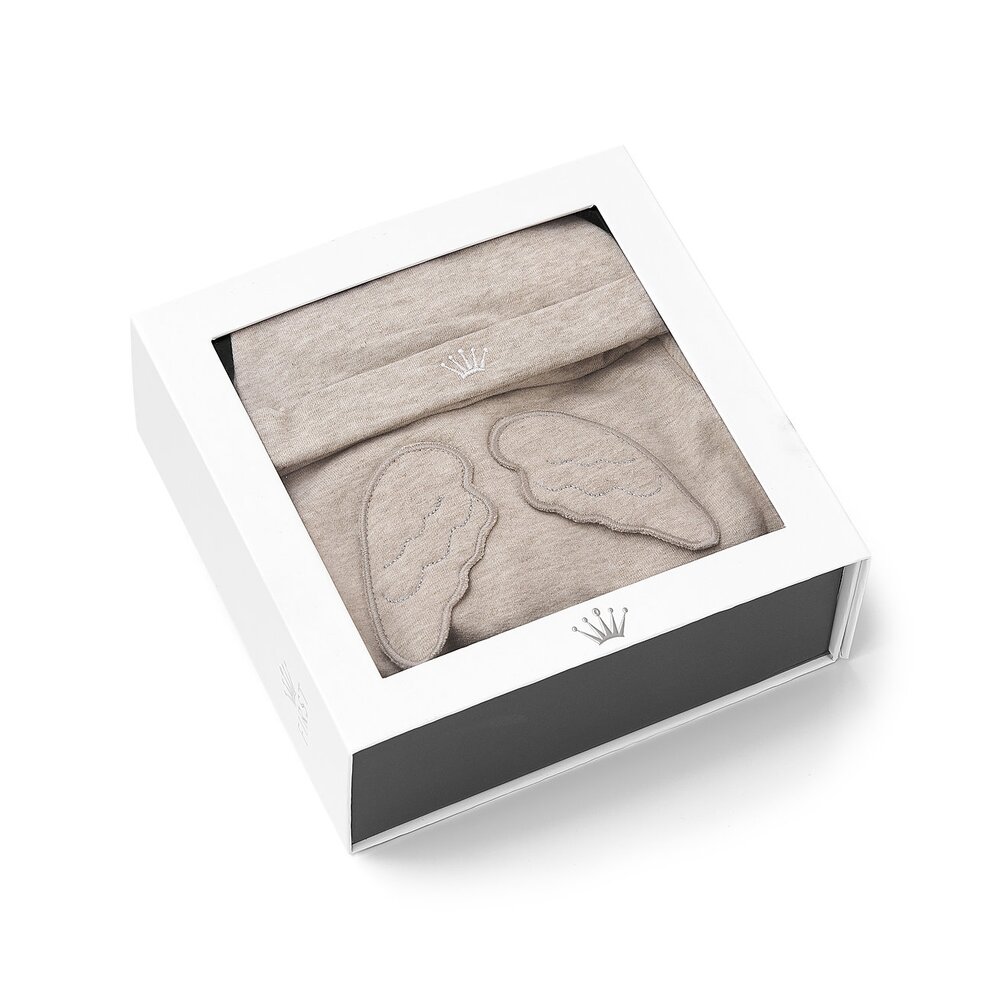 Geschenkset Babypakje/Muts ANGEL Beige
