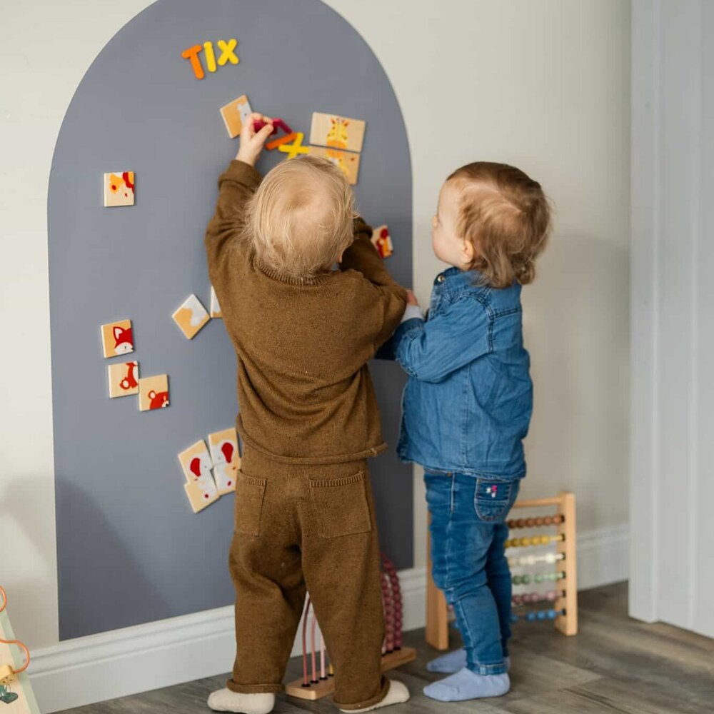 Magnetisch wandbord  + 2 krijtjes Grey Elephant