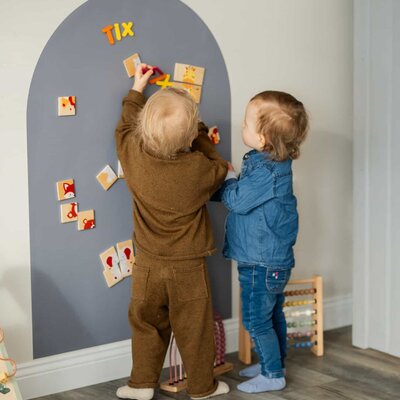 Magnetisch wandbord  + 2 krijtjes Grey Elephant