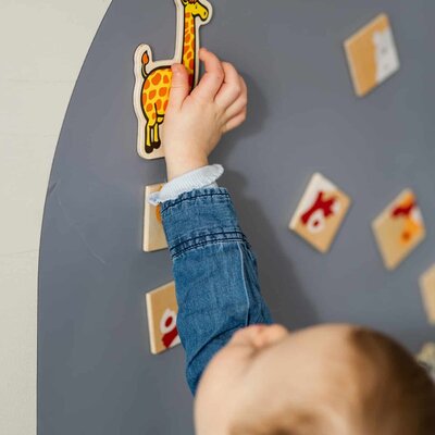 Magnetisch wandbord  + 2 krijtjes Grey Elephant