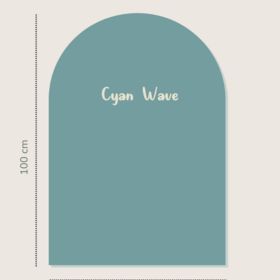 Magnetisch wandbord  + 2 krijtjes Cyan Wave
