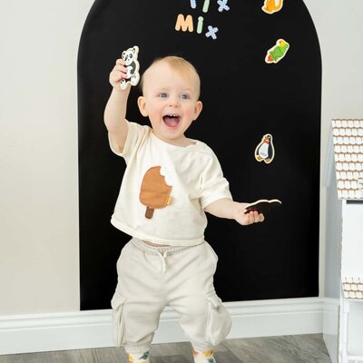 Magnetisch wandbord  + 2 krijtjes Black Mystery