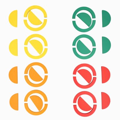 Magnetisch speelset Rings en blocks 64 stuks