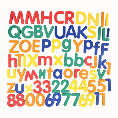 Magnetisch speelset numbers en letters 77 stuks