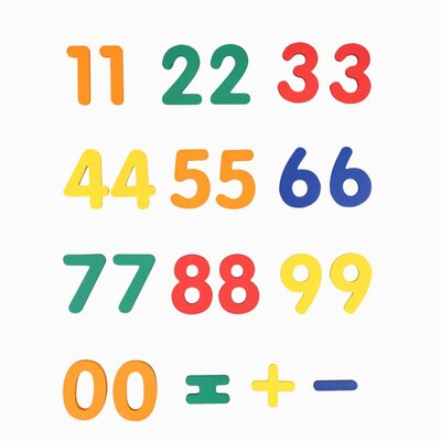 Magnetisch speelset numbers en letters 77 stuks