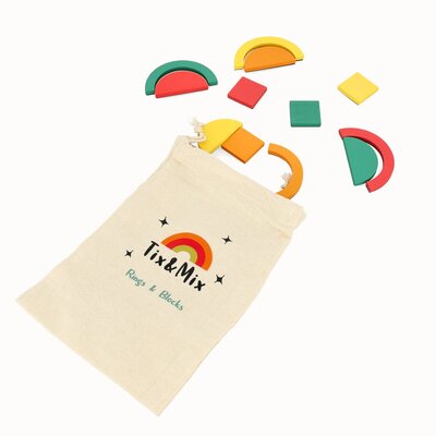 Magnetisch speelset Rings en blocks 64 stuks