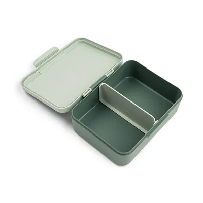 Lunch box w/divider Tiny trails Green