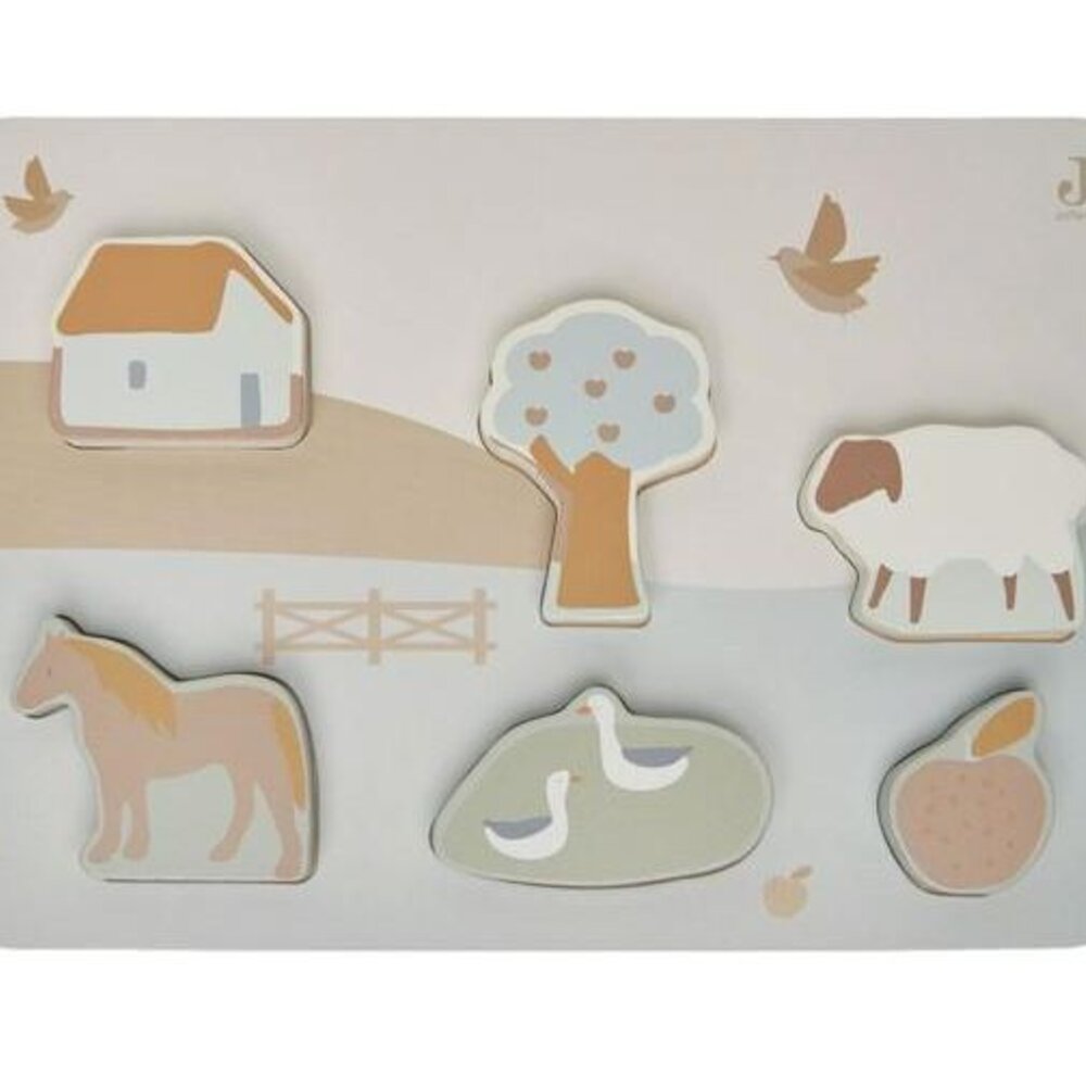 Houten Puzzel 28x10x2cm Farm