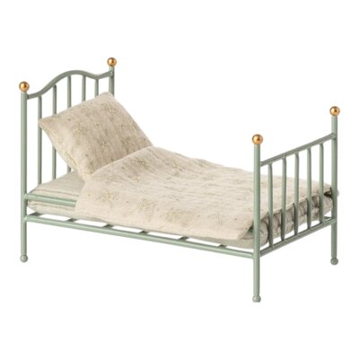 Vintage single bed, Mouse - Mint