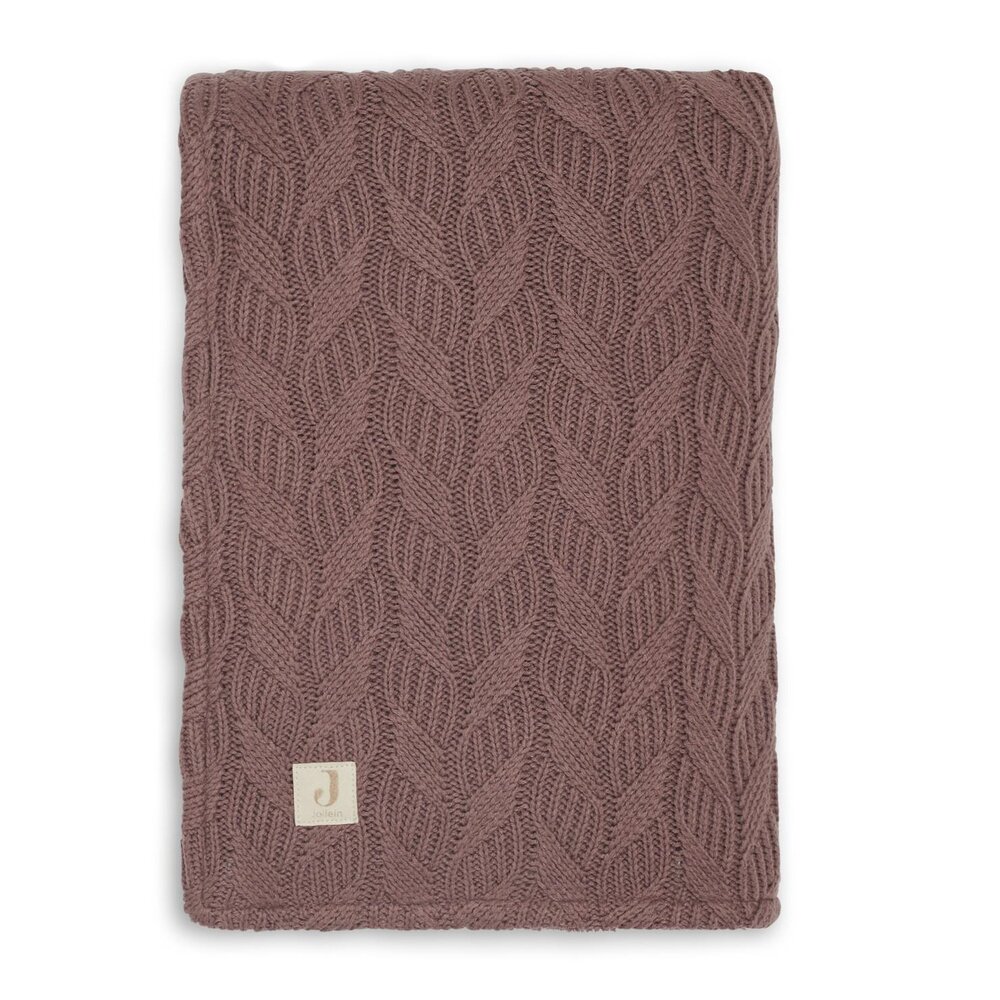 Deken Wieg 75x100cm Spring Knit Chestnut/Coral Fleece