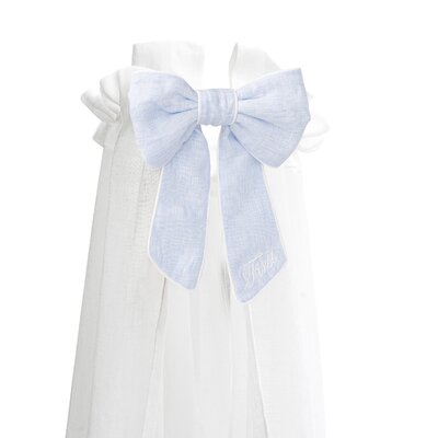 bow for canopy VALENTINA LINEN BLUE Celeste