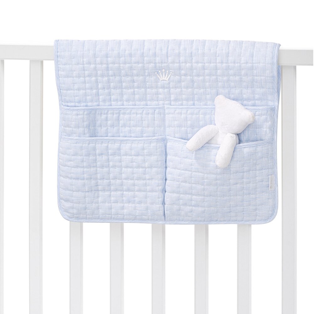 organizer for bed DINA LINEN BLUE Celeste