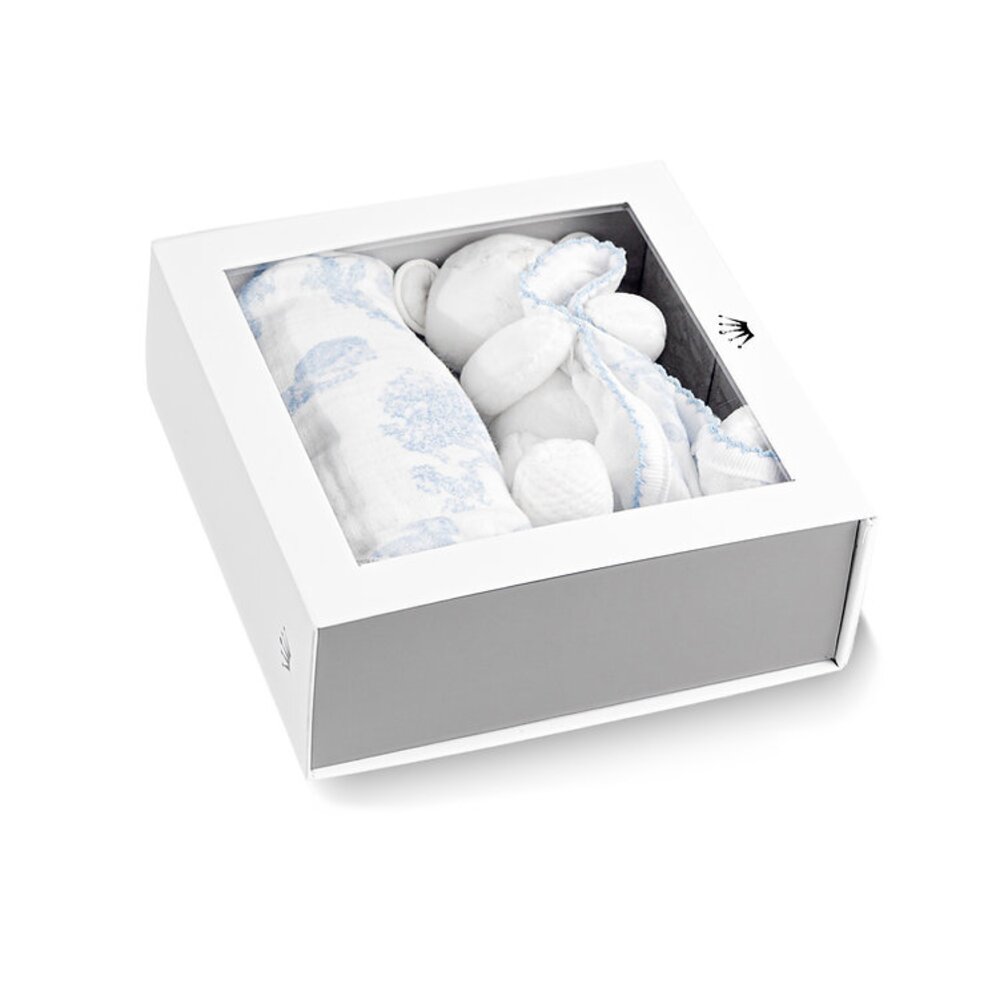 Gift set doudou/muslin cloth White/celeste Gift set doudou/muslin cloth White/celeste