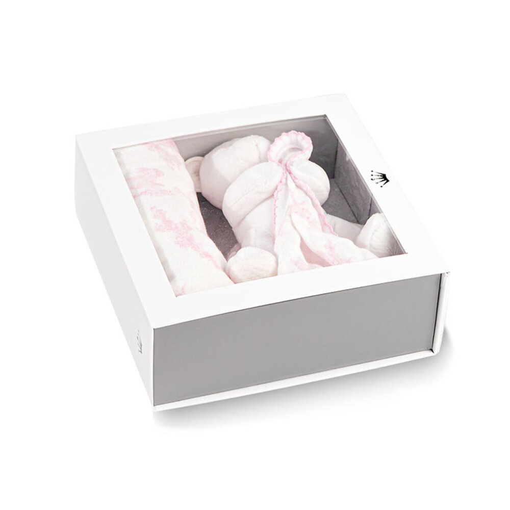 gift set doudou/muslin cloth White/pink