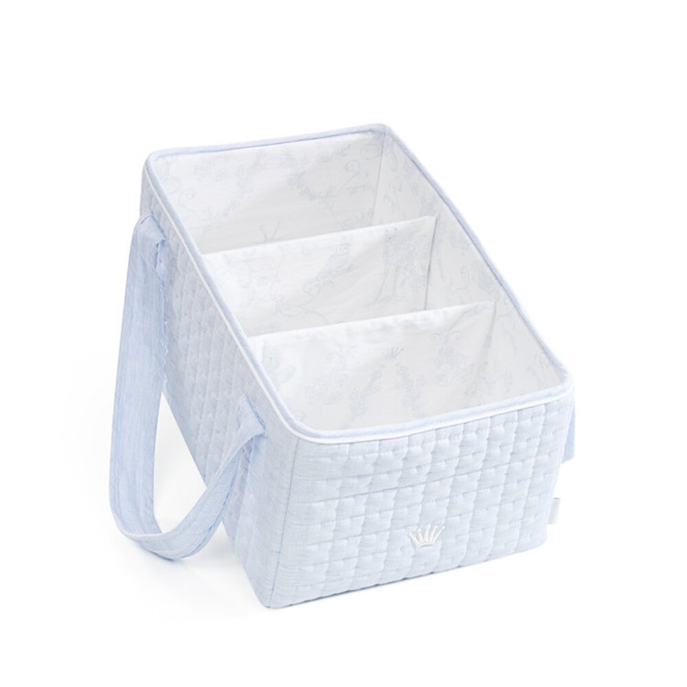 organizer portable DAMIAN LINEN BLUE Celeste