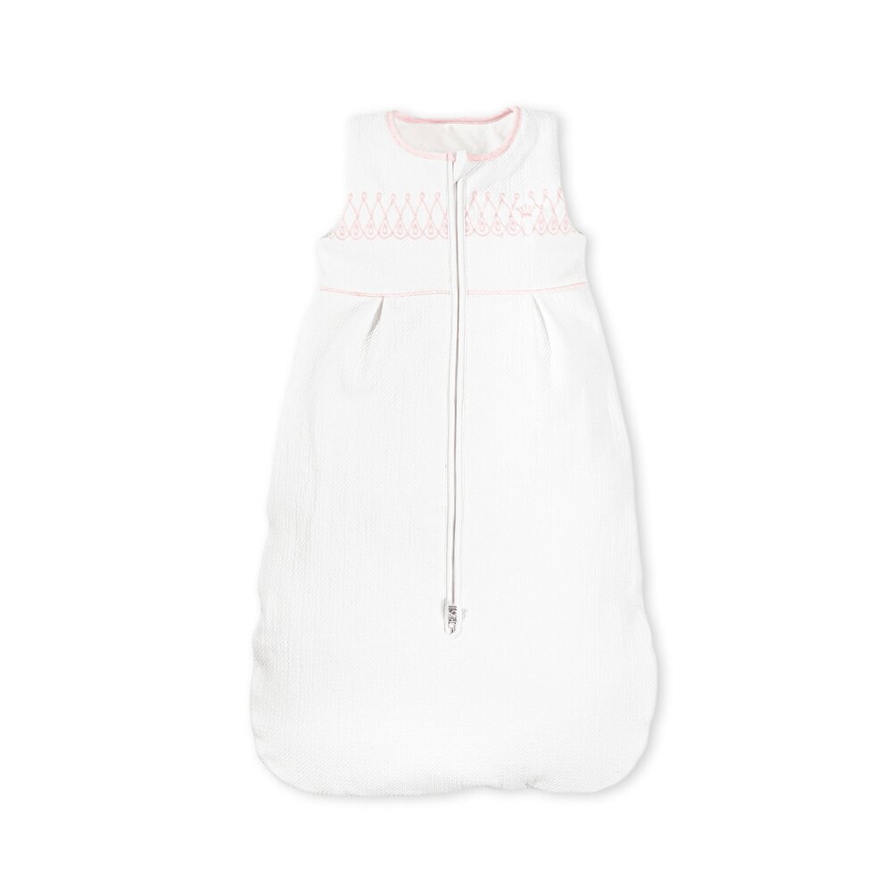 Slaapzak CATO LINEN PINK 6-12M White/pink Slaapzak CATO LINEN PINK 6-12M White/pink