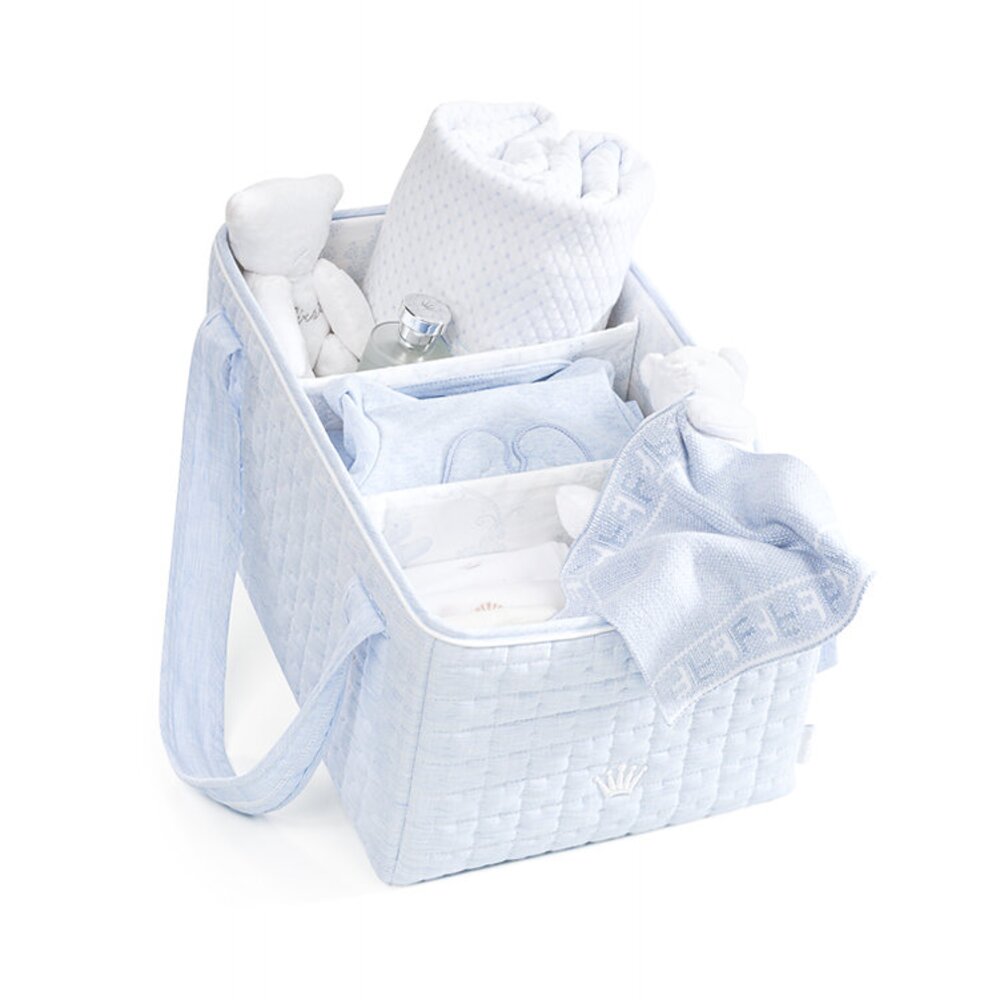 organizer portable DAMIAN LINEN BLUE Celeste