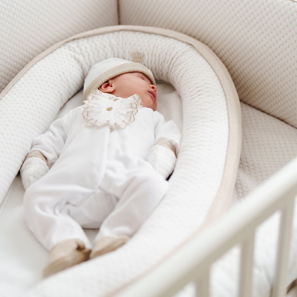 Babypakje velvet White-beige Babypakje velvet White-beige