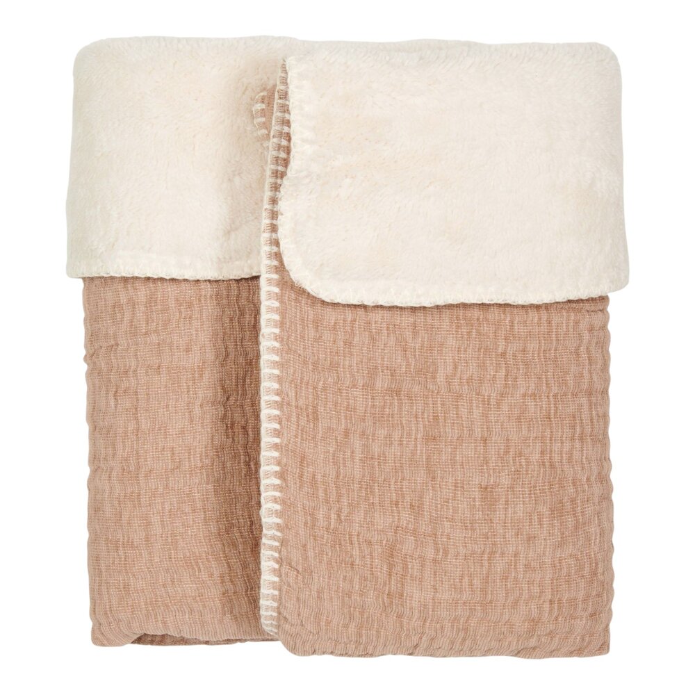 Wiegdeken teddy Rivoli 75x100 cm caffe
