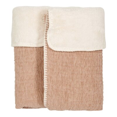 Wiegdeken teddy Rivoli 75x100 cm caffe