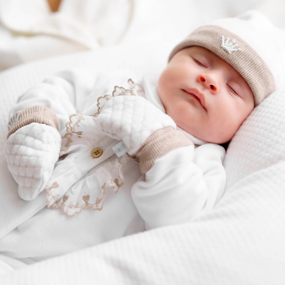 Babypakje velvet White-beige Babypakje velvet White-beige