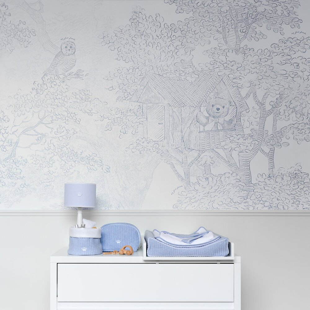 xxl wallpaper my first friends PANORAMA LINEN BLUE Azzuro xxl wallpaper my first friends PANORAMA LINEN BLUE Azzuro