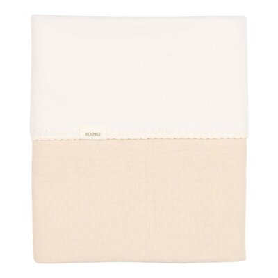 Wiegdeken cotton fleece Faro Warm White